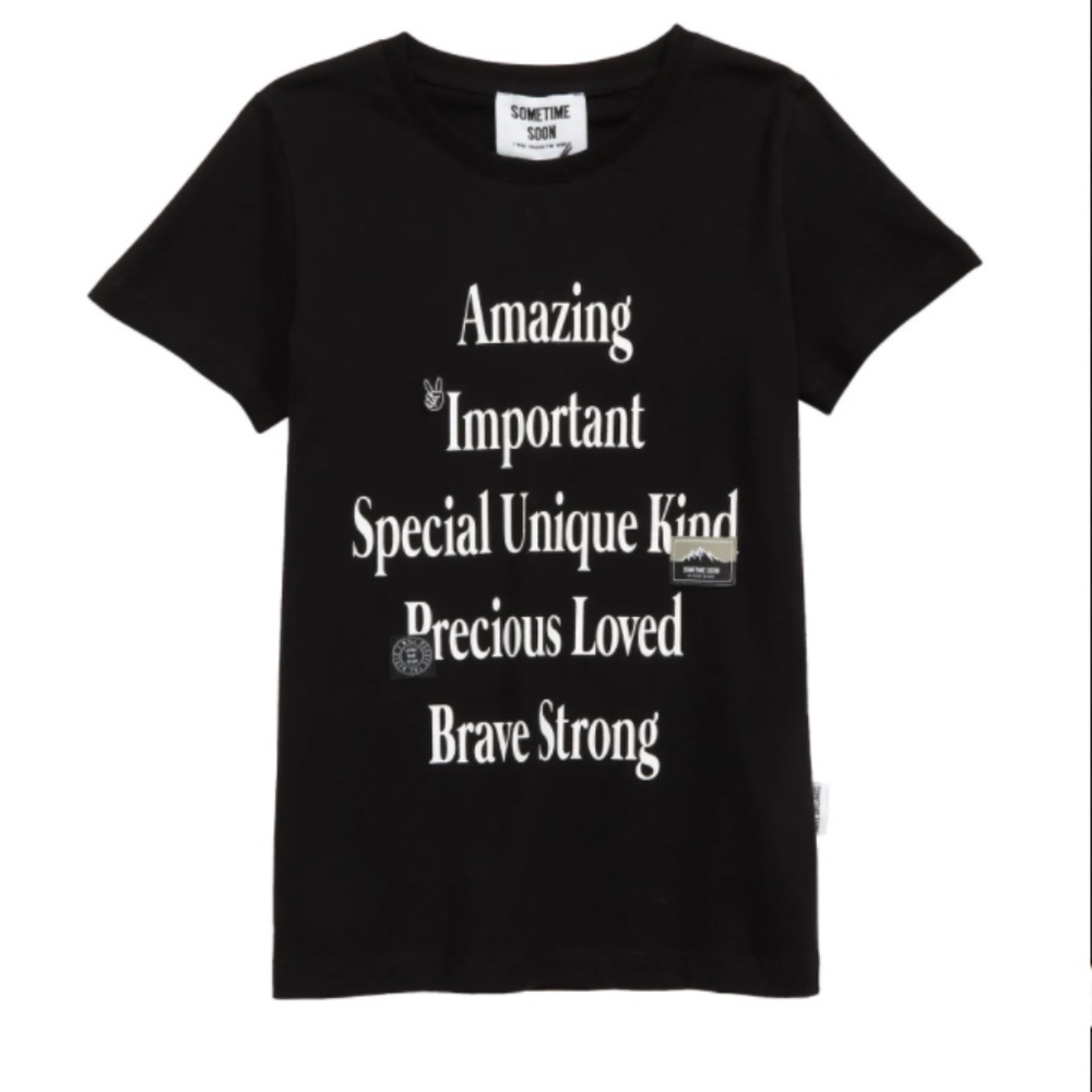 Sometime Soon Kids Unique Graphic Tee Size 6 Youth - New With Tags